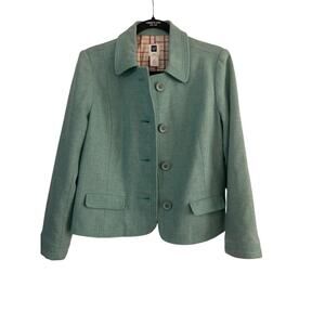 Gap Wool Blazer Green Size 10 | Vintage Y2K Workwear Cottagecore Academia